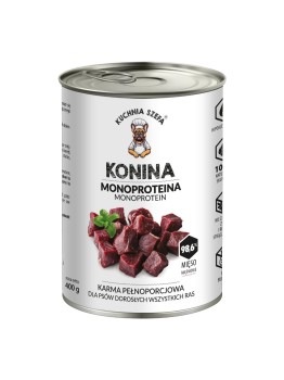 Kuchnia Szefa MONOPROTEINOWA Karma mokra dla psa Konina 400g