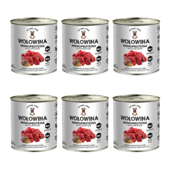 Kuchnia Szefa MONOPROTEINOWA Karma mokra dla psa Wołowina 6x800g ZESTAW