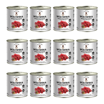 Kuchnia Szefa MONOPROTEINOWA Karma mokra dla psa Wołowina 12x800g ZESTAW