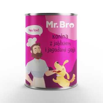 Mr. Bro Karma mokra dla psa Konina z Jabłkiem i Jagodami Goji 400g