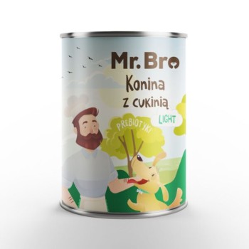 Mr. Bro Karma mokra dla psa Light Konina z Cukinią z Prebiotykami 400g