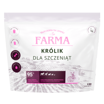 Farma Sucha karma dla szczeniąt Tłoczona na Zimno Królik 2kg