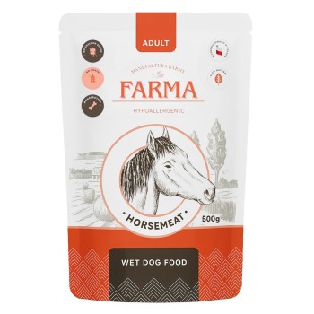 Farma Manufaktura Saszetka Karma mokra dla psa Konina 500g