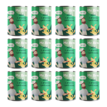 Mr. Bro Karma mokra dla psa Jeleń z Gruszką i pietruszką 12x400g ZESTAW