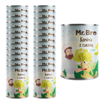 Mr. Bro Karma mokra psa Light Konina Cukinia z Prebiotykami 24x400g ZESTAW