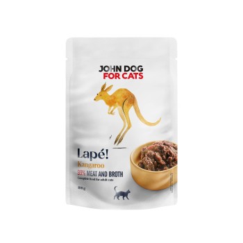  John Dog for Cats Lapé Saszetka Mokra karma dla kota Kangur 100g