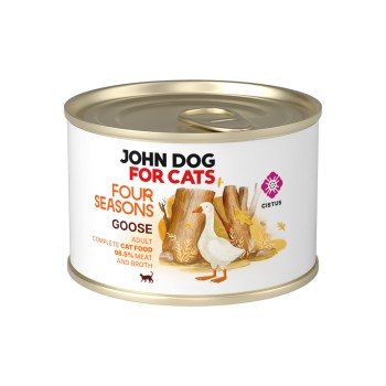John Dog for Cats Four Seasons Puszka Mokra karma dla kota Gęś 185g