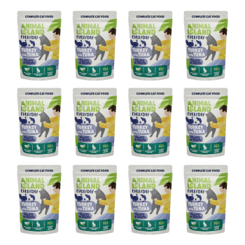 Animal Island Everyday Mokra karma dla kota Indyk i Tuńczyk 12x85g ZESTAW