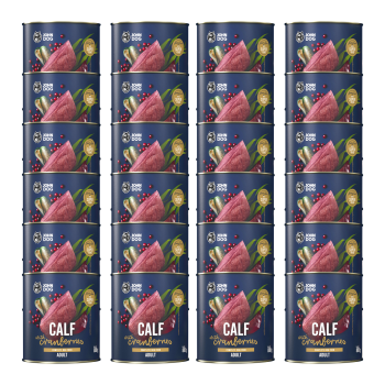 John Dog Berry Line Karma mokra dla psa Cielęcina z żurawiną 24x800g ZESTAW