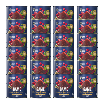 John Dog Berry Line Karma mokra dla psa Dziczyzna z malinami 24x800g ZESTAW