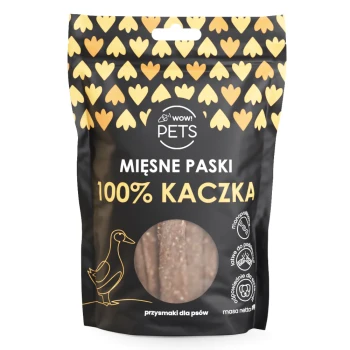  Wow!Pets Mięsne paski 100% KACZKA przysmaki dla psa 120g