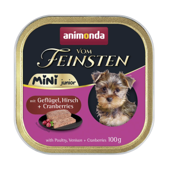 Animonda Vom Feinsten Junior Mini Karma Drób dziczyzna żurawina 100g