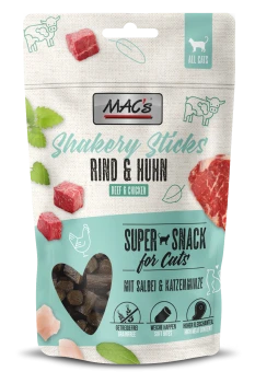 MAC's Cat Shakery Stricks Przekąski dla kota Wołowina i kurczak 50g