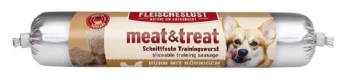 MEATLOVE Meat & Treat Kiełbasa dla psa z kurczaka z serkiem wiejskim 80g
