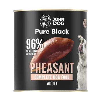 John Dog Pure Black Monobiałkowa Karma mokra dla psa Bażant 800g