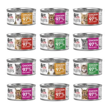 John Dog for Cats Mokra karma dla kota Mix Smaków Filety 12x70g ZESTAW