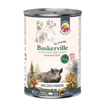 BASKERVILLE Monoproteinowa Mokra karma prebiotyk dla psa Dzik 400g