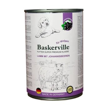 BASKERVILLE Mokra karma dla szczeniąt Jagnięcina i porzeczkі 400g