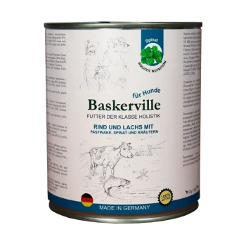 BASKERVILLE Holistic Mokra karma dla psa Łosoś i wołowina 800g