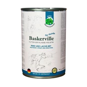 BASKERVILLE Holistic Mokra karma dla psa Łosoś i wołowina 400g