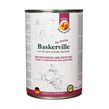 BASKERVILLE Mokra karma dla psa Dzik i kaczka z dynią i ziołami 400g