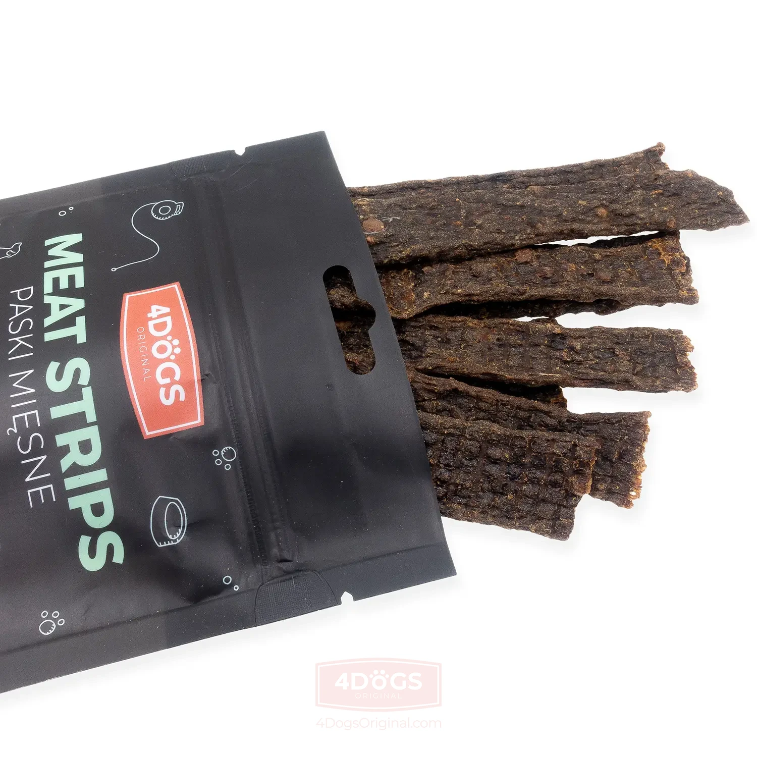 4DOGS Mięsne Paski z Dziczyzny i Poroża Jelenia 100g