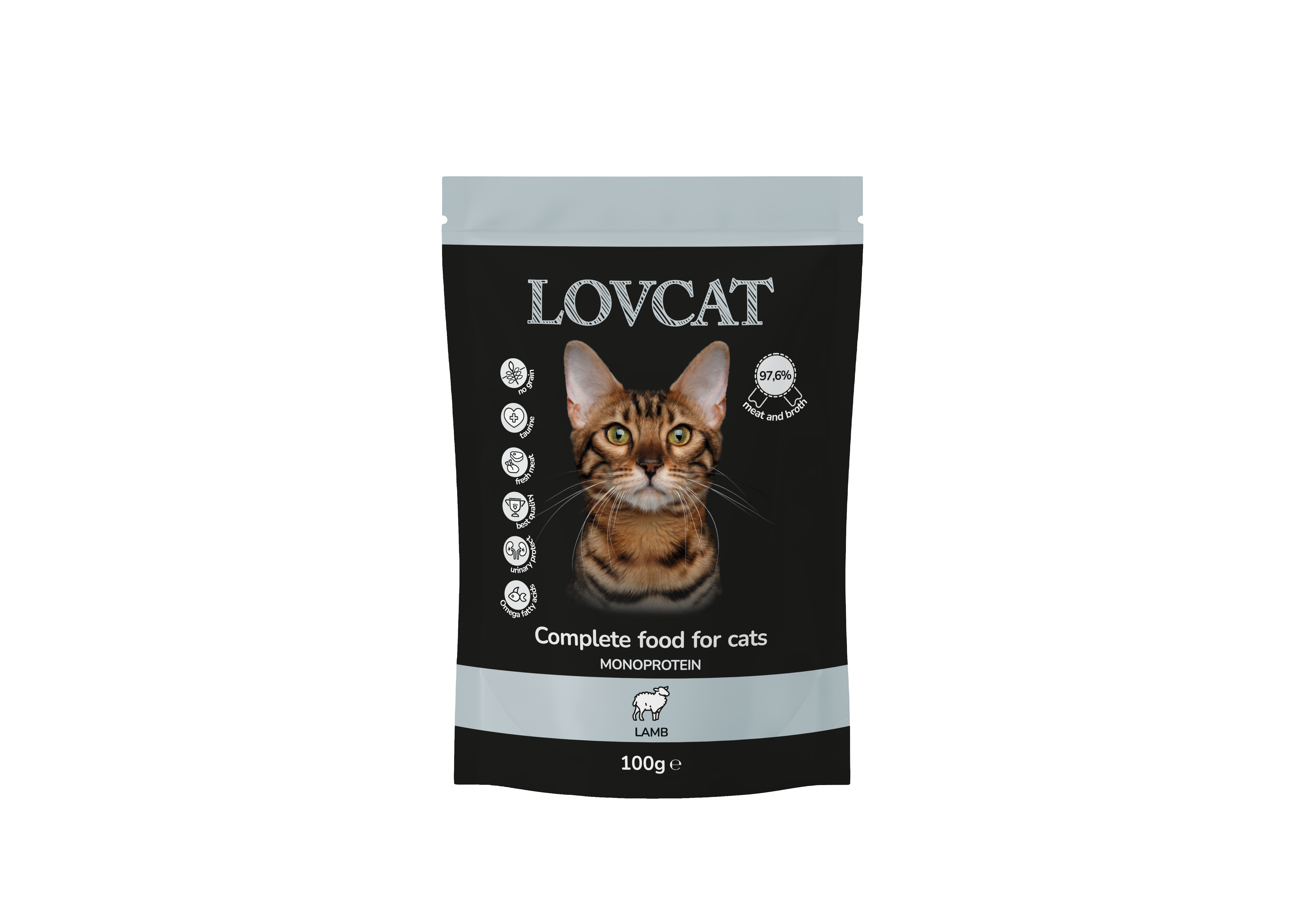 LOVCAT Pure Lamb - Mokra karma dla kota Jagnięcina mono saszetka 100g