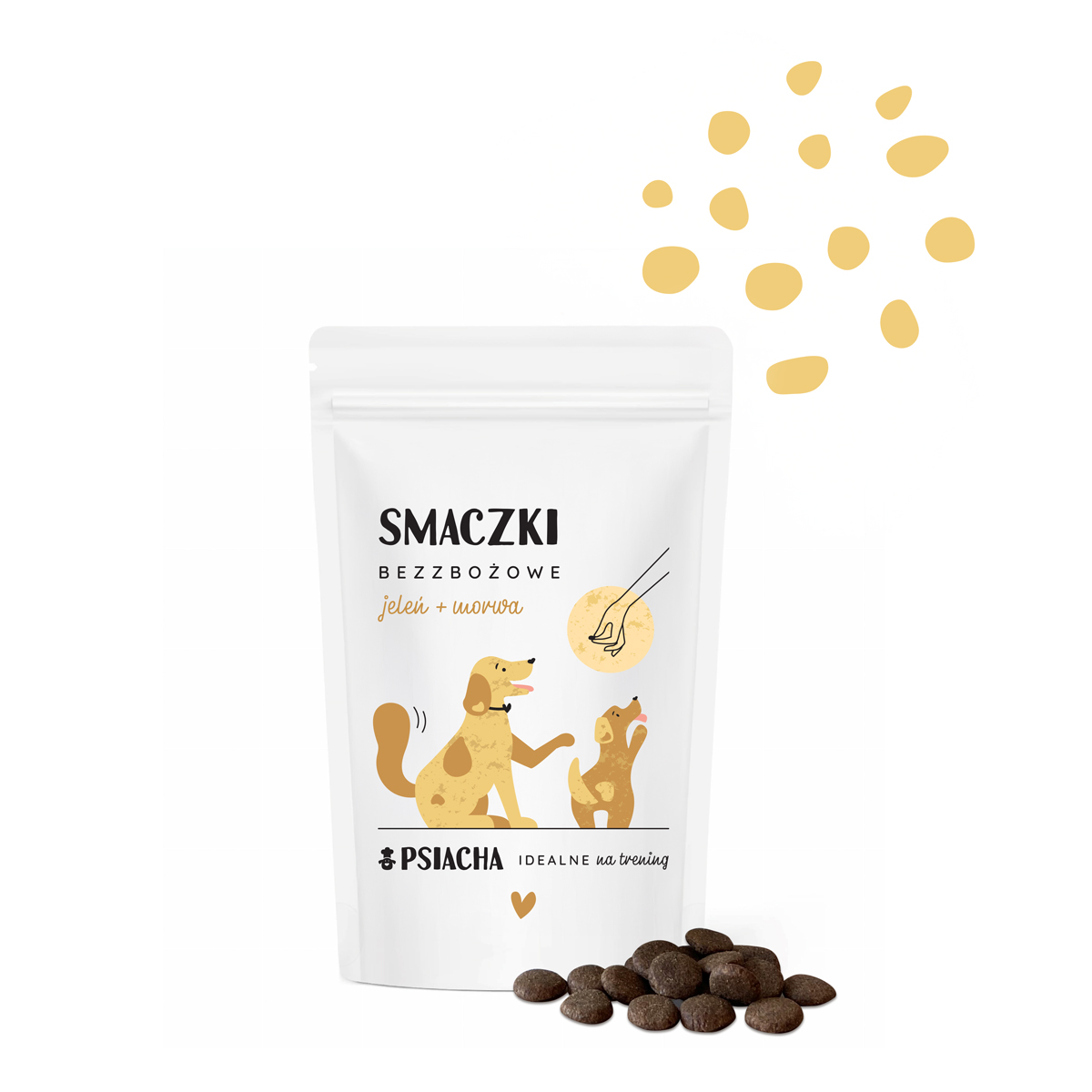 Psiacha Bezzbożowe smaczki przysmak dla psa jeleń + morwa 80g