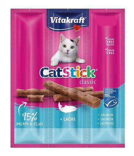 Vitakraft CatStick Classic Łosoś – Przysmak dla Kota 3x6g